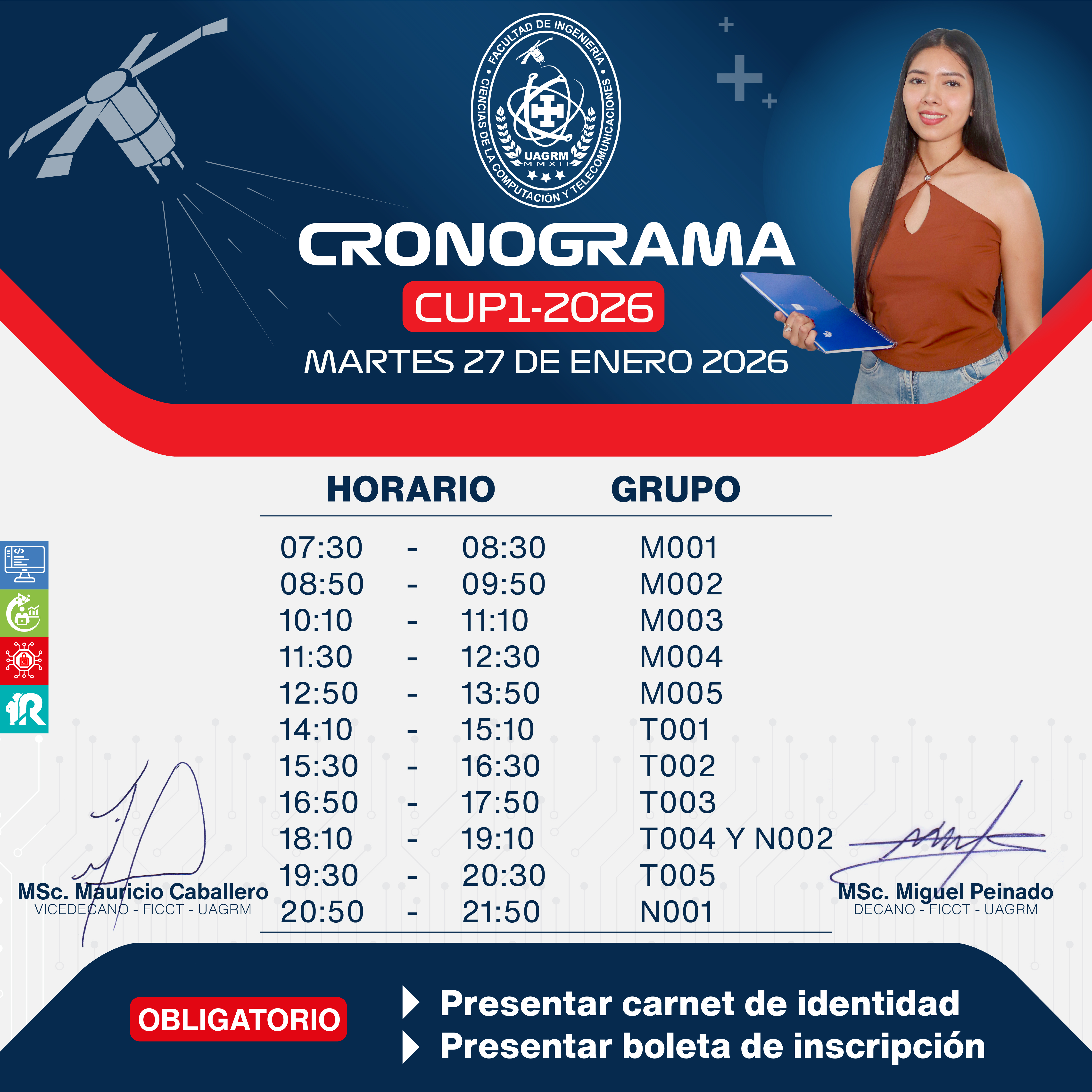 FICCT - UAGRM - CRONOGRAMA CUP I – 2026