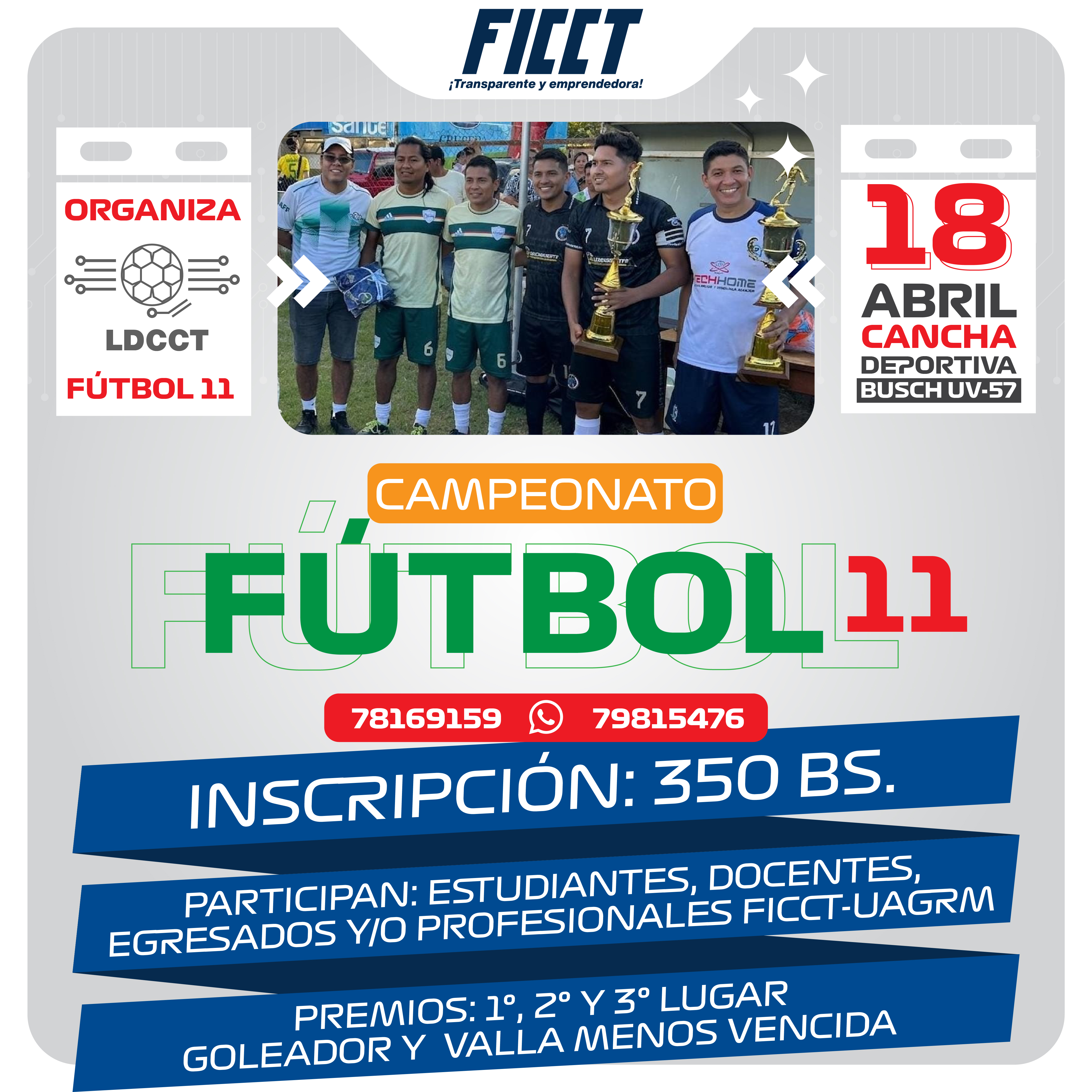 CAMPEONATO FÚTBOL 11 – FICCT