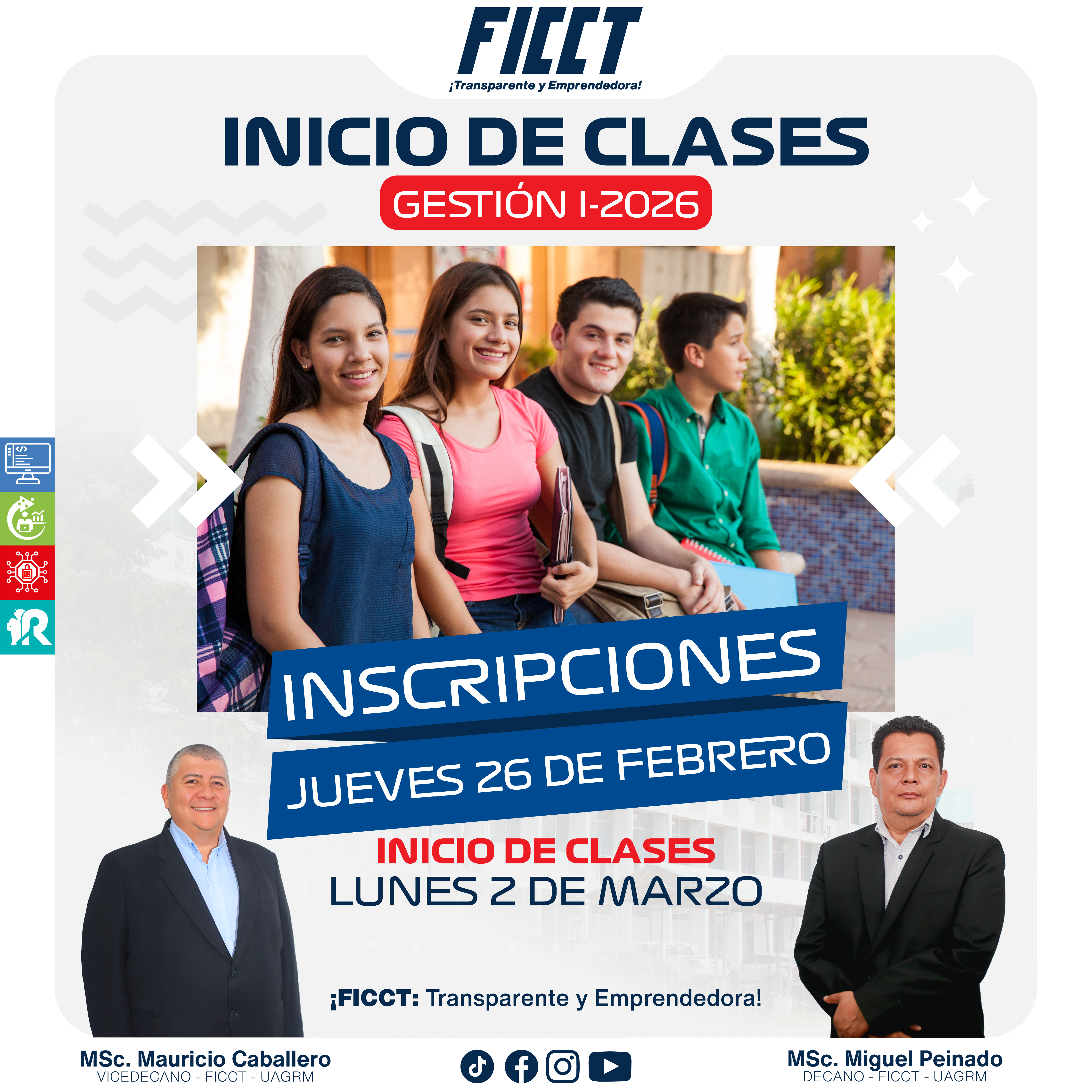 📢 FICCT – Inicio de Clases Gestión I-2026