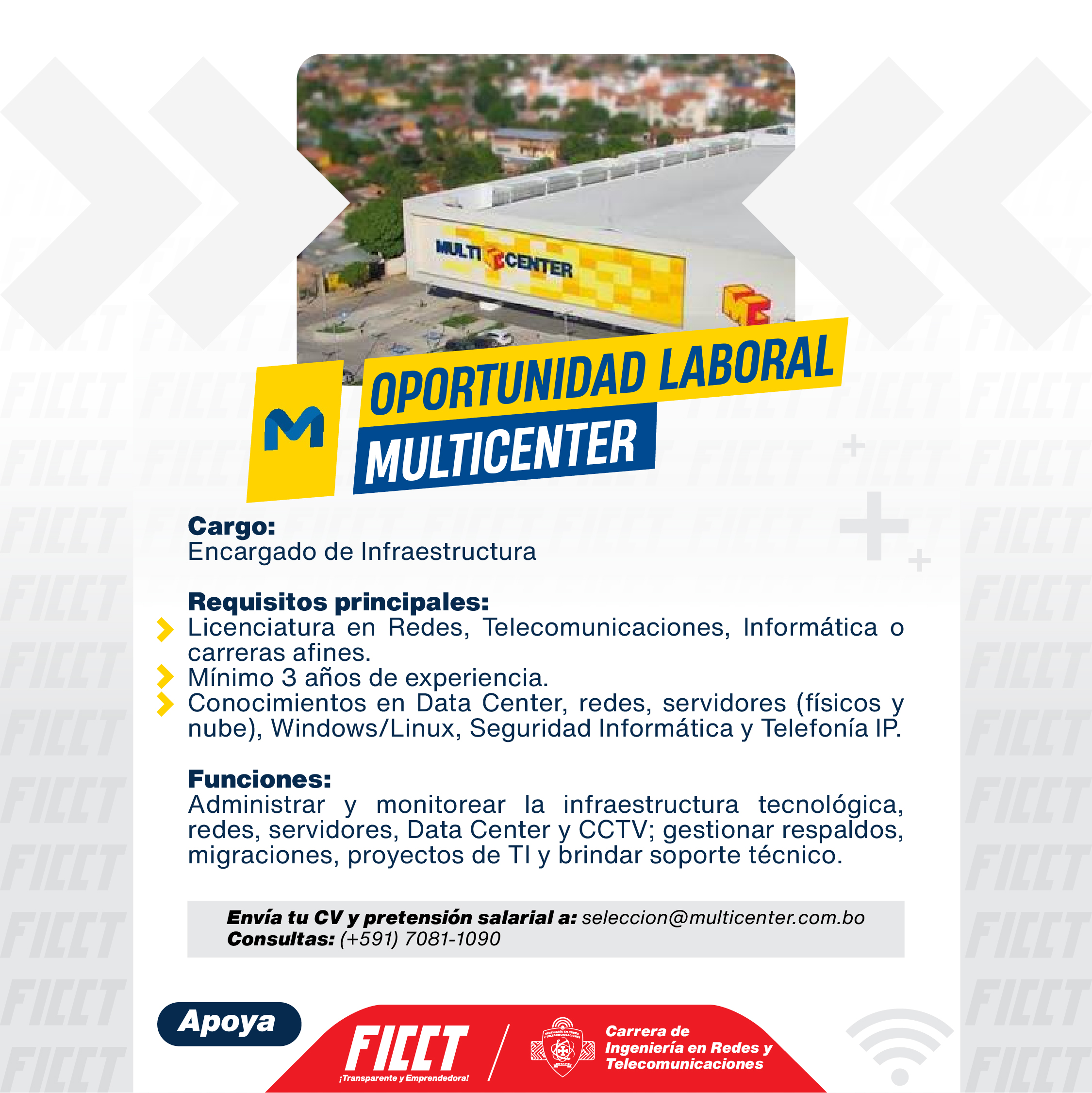 📢 Oportunidad Laboral | Multicenter – Santa Cruz