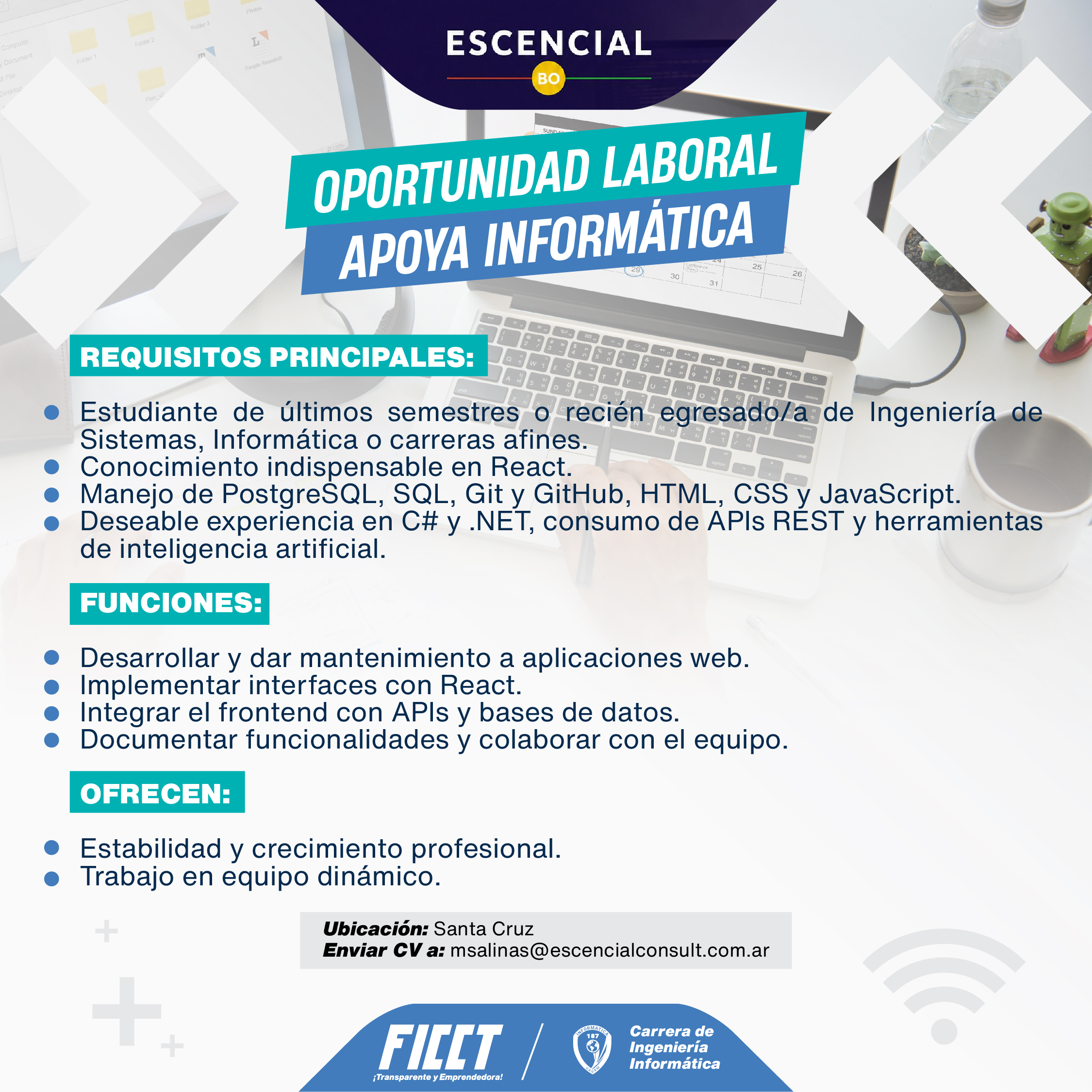 📢 𝐎𝐏𝐎𝐑𝐓𝐔𝐍𝐈𝐃𝐀𝐃 𝐋𝐀𝐁𝐎𝐑𝐀𝐋 | 𝐃𝐞𝐬𝐚𝐫𝐫𝐨𝐥𝐥𝐚𝐝𝐨𝐫/𝐚 𝐝𝐞 𝐒𝐨𝐟𝐭𝐰𝐚𝐫𝐞 𝐉𝐫.