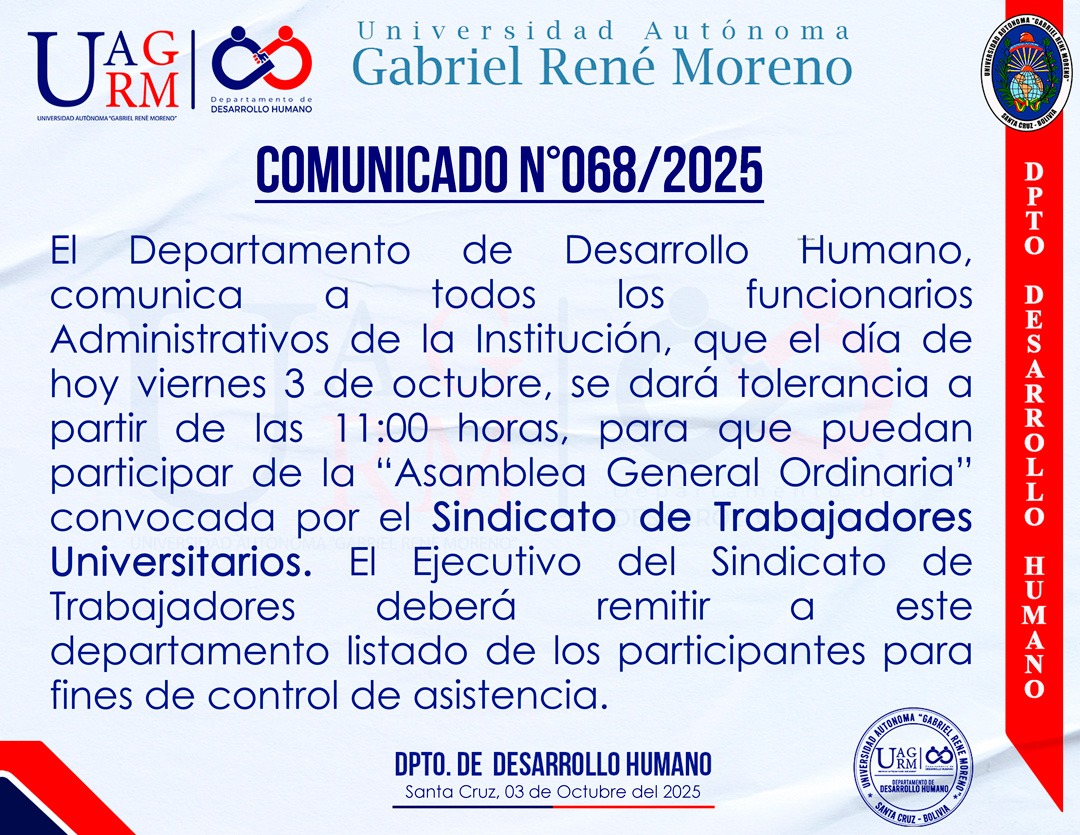 COMUNICADO N° 068/2025