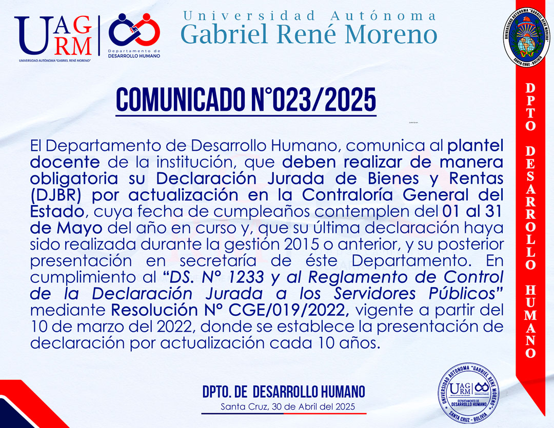 DECLARACIÓN JURADA DOCENTES MAYO