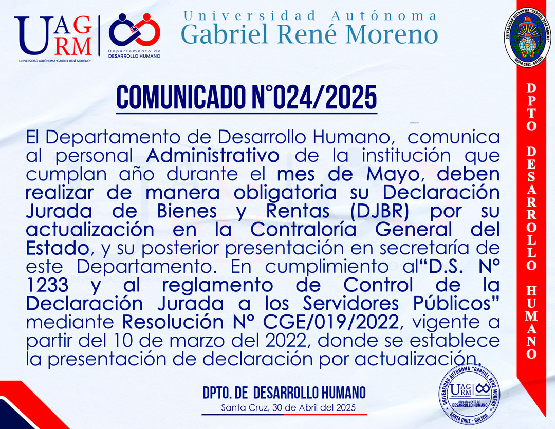 DECLARACIÓN JURADA ADMINISTRATIVOS MAYO