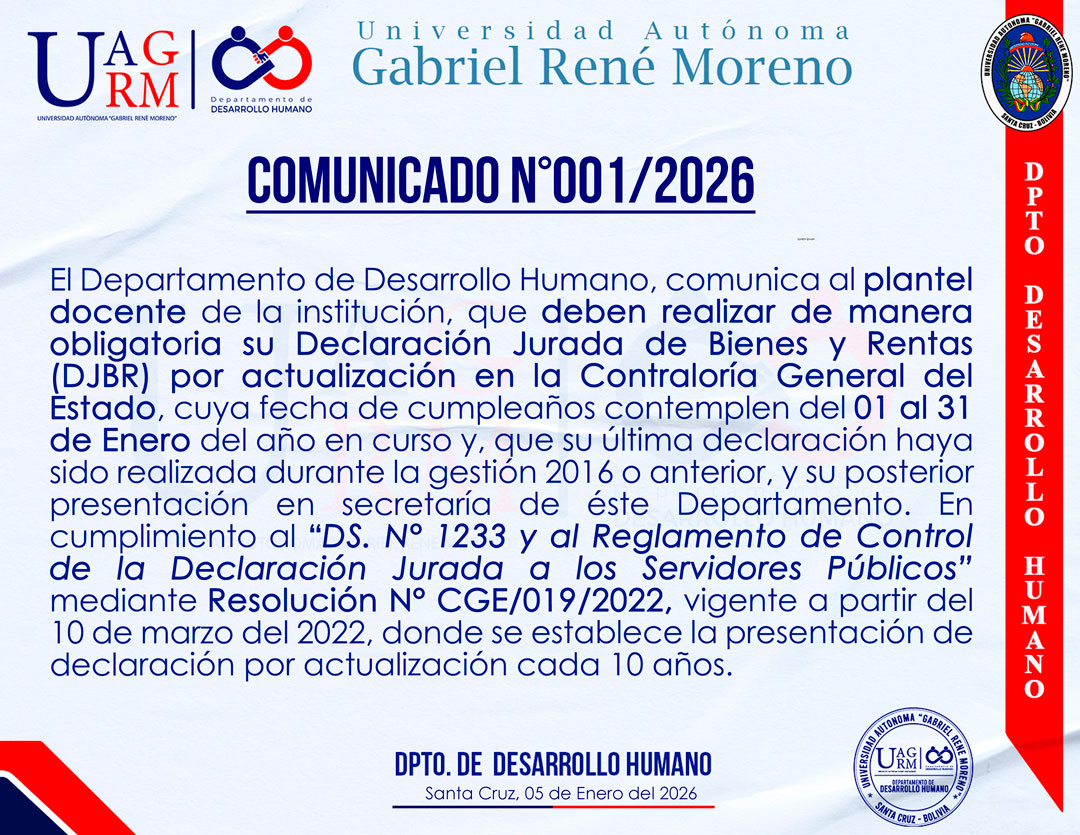 DECLARACIÓN JURADA DOCENTES ENERO 2026