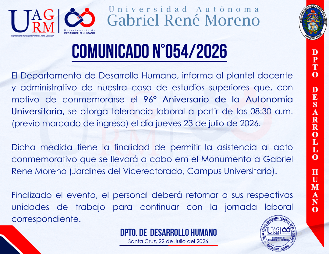96° ANIVERSARIO DE LA AUTONOMÍA UNIVERSITARIA