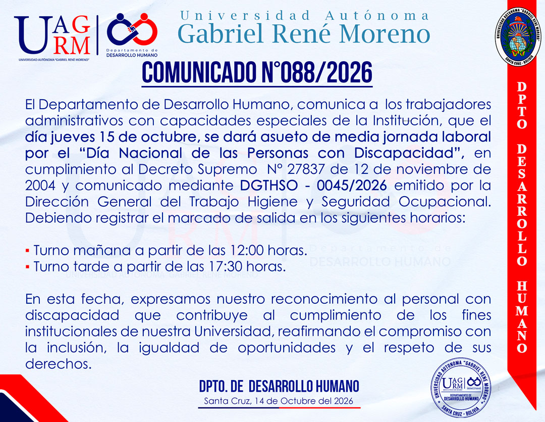 ASUETO DE MEDIA JORNADA POR EL DÍA NACIONAL DE LAS PERSONAS CON DISCAPACIDAD