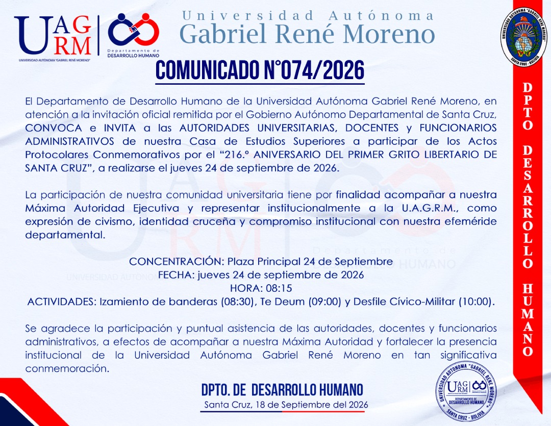 INVITACIÓN A ACTOS PROTOCOLARES DEL 24 DE SEPTIEMBRE