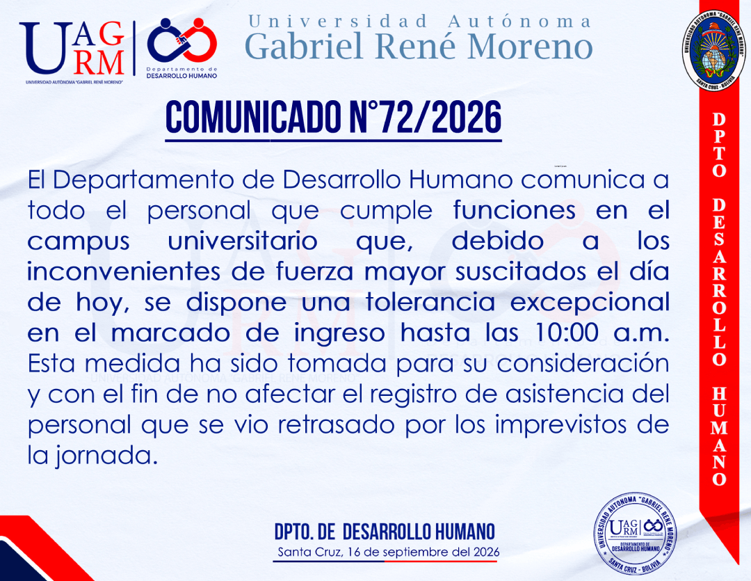 TOLERANCIA EN MARCADO PERSONAL DEL CAMPUS UNIVERSITARIO