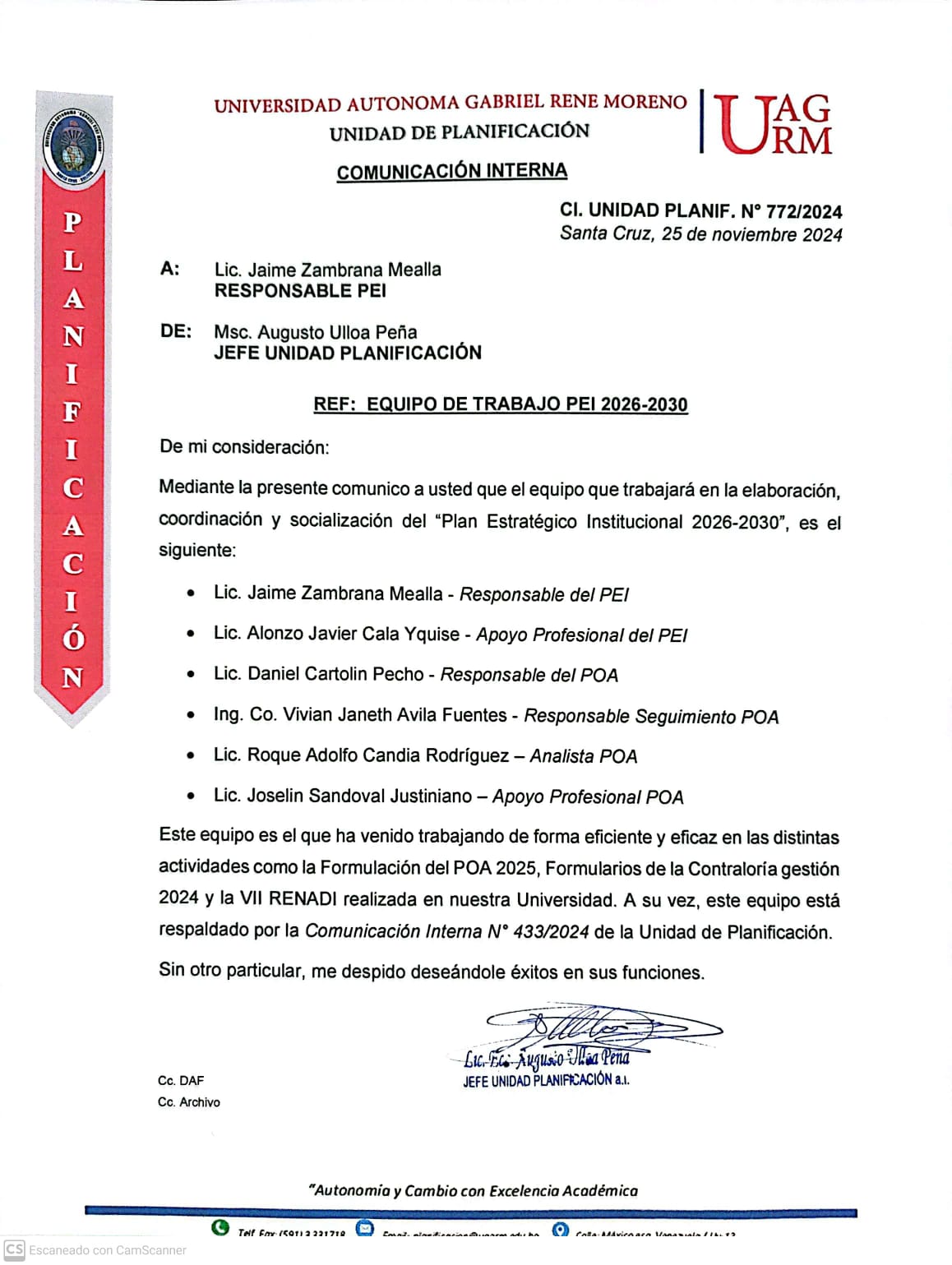 Equipo de Trabajo PEI