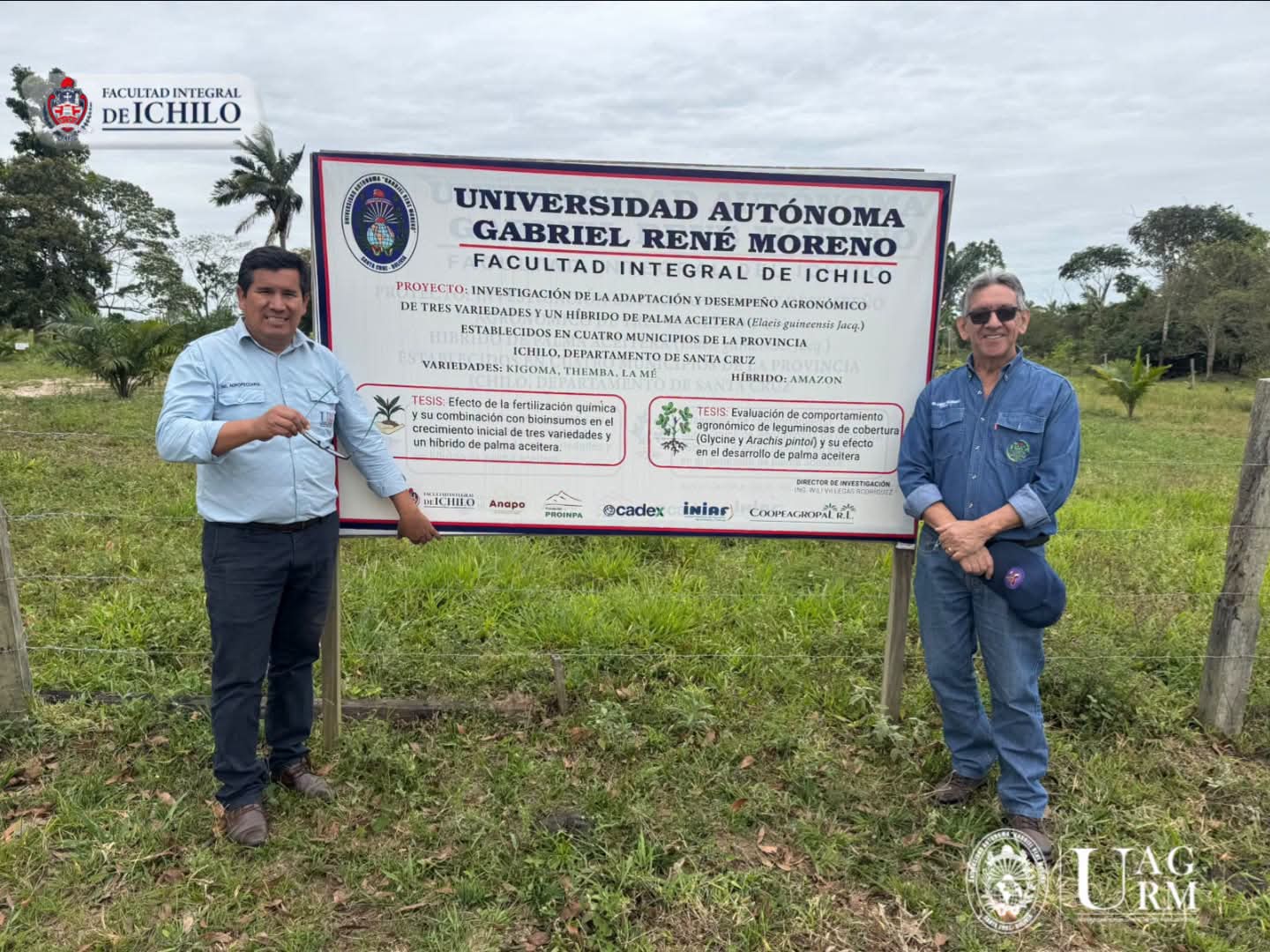 UAGRM evalúa avances científicos en el Proyecto de Investigación de Palma Aceitera en San Juan