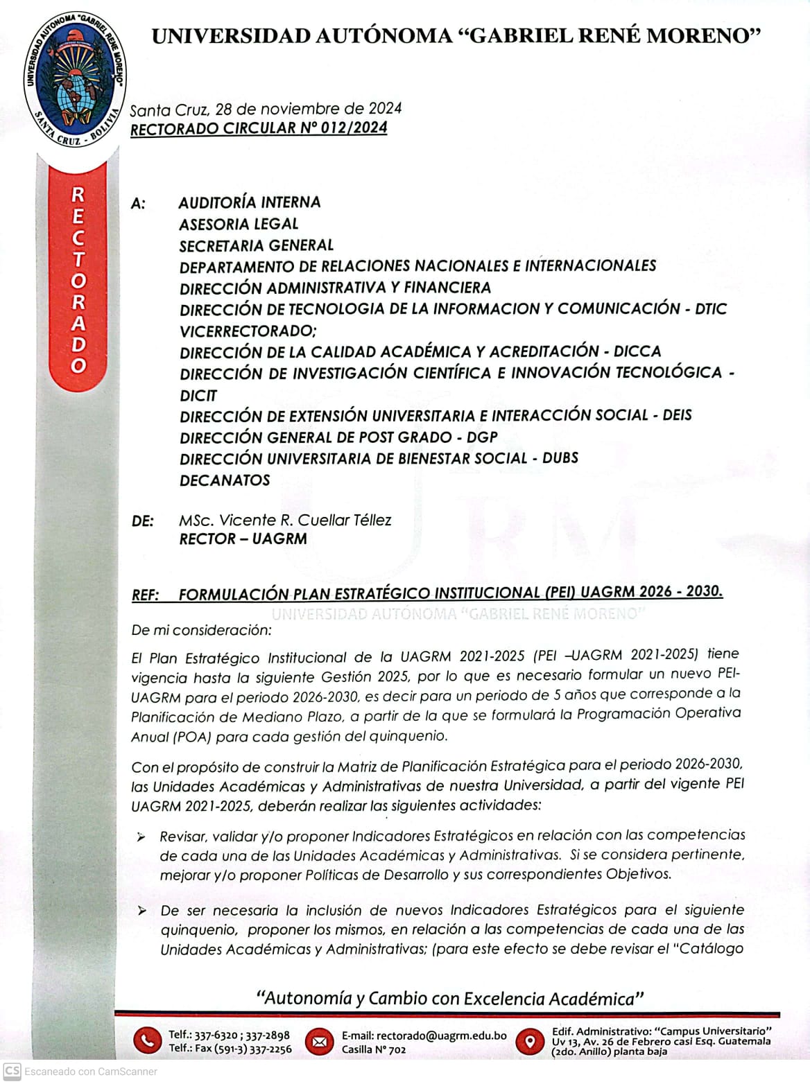Circular Formulación PEI 2026-2030 PDF