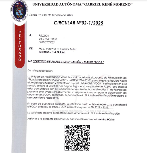 Circular N°2 Matriz FODA