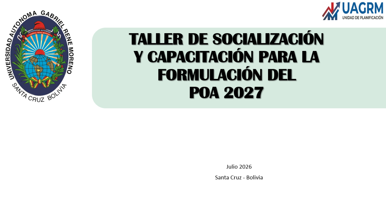 Taller de Socialización y Capacitación para la Formulación del POA 2027: 2do Día