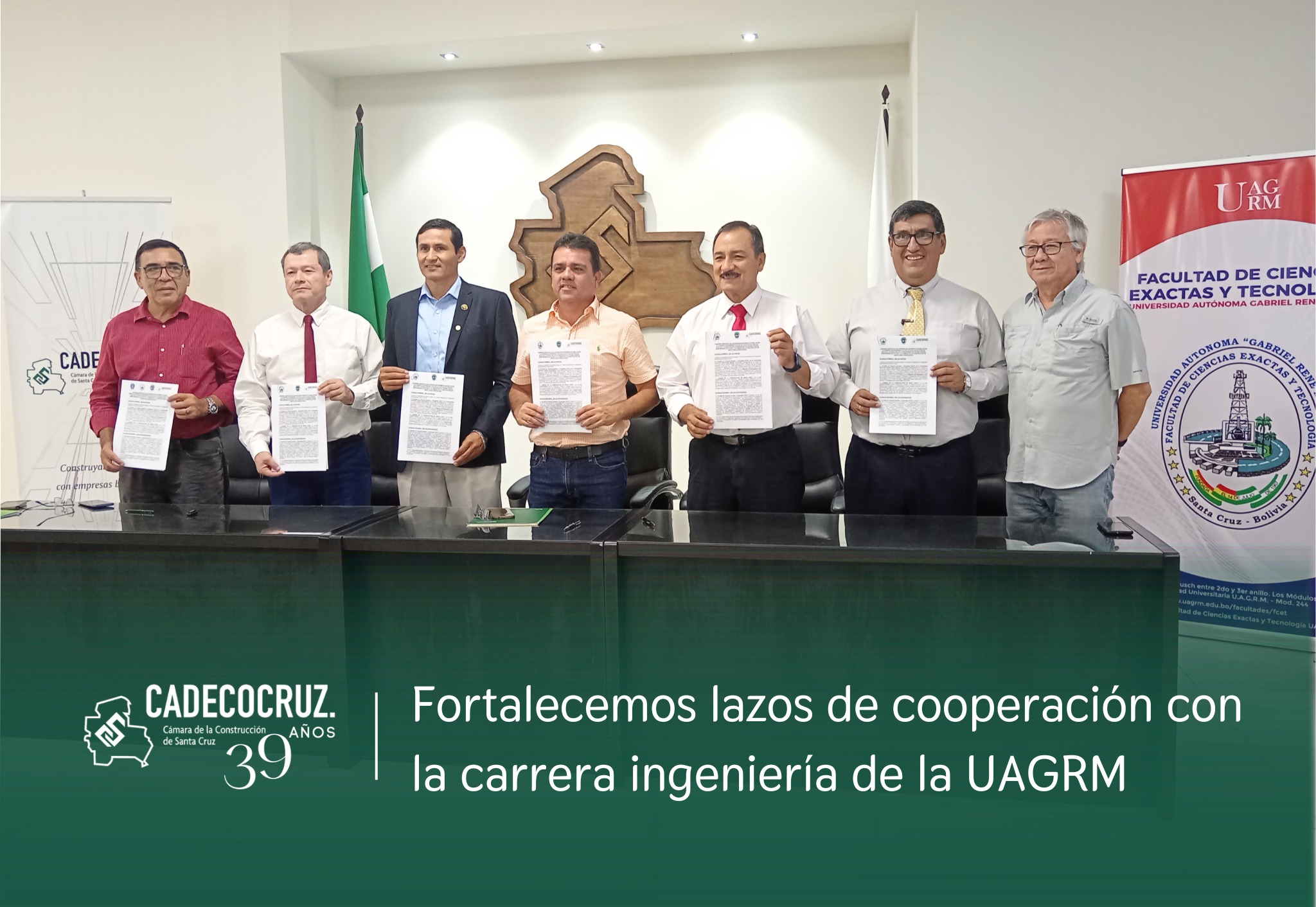 UAGRM y CADECOCRUZ fortalecen alianza impulsar la formación y el desarrollo del sector de la construcción