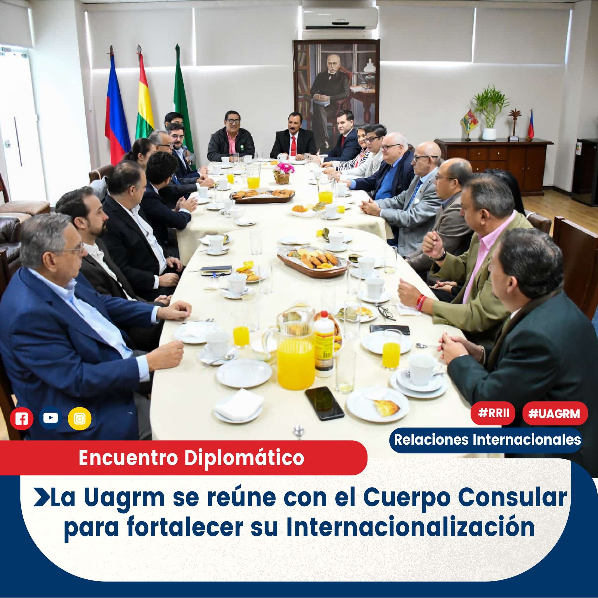 CUERPO CONSULAR SE REUNIÓ CON EL RECTOR DE LA UAGRM