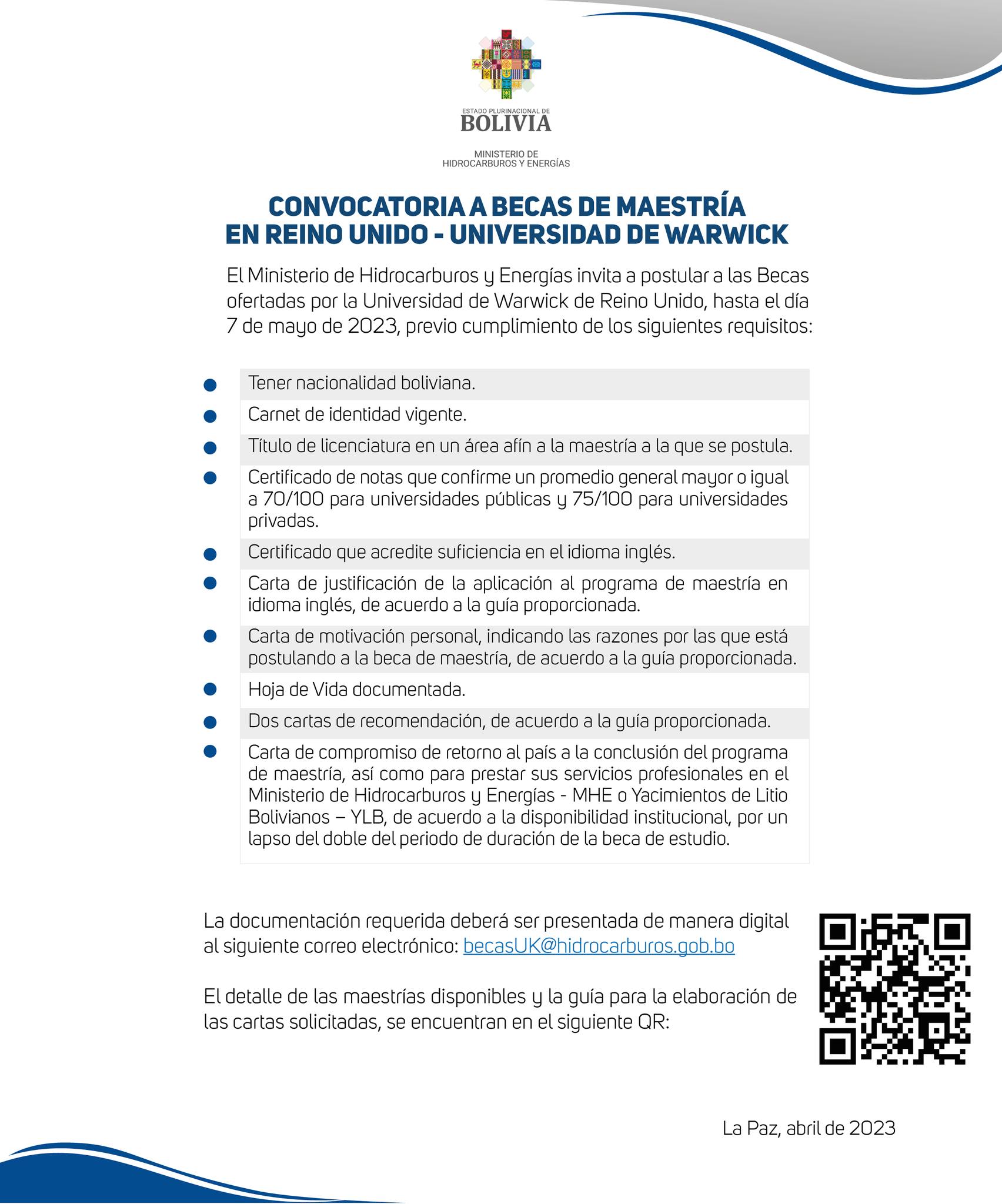 BECAS MAESTRÍAS OFERTADAS POR LA UNIVERSIDAD DE WARWICK DE REINO UNIDO GESTIÓN 2023