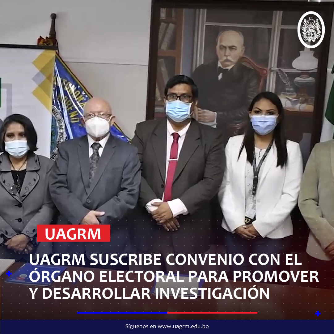 UAGRM suscribe convenio con el Órgano Electoral para promover y desarrollar investigación