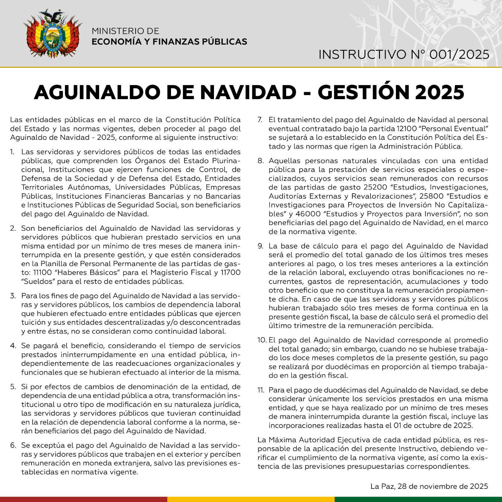 Instructivo pago de aguinaldo/2025