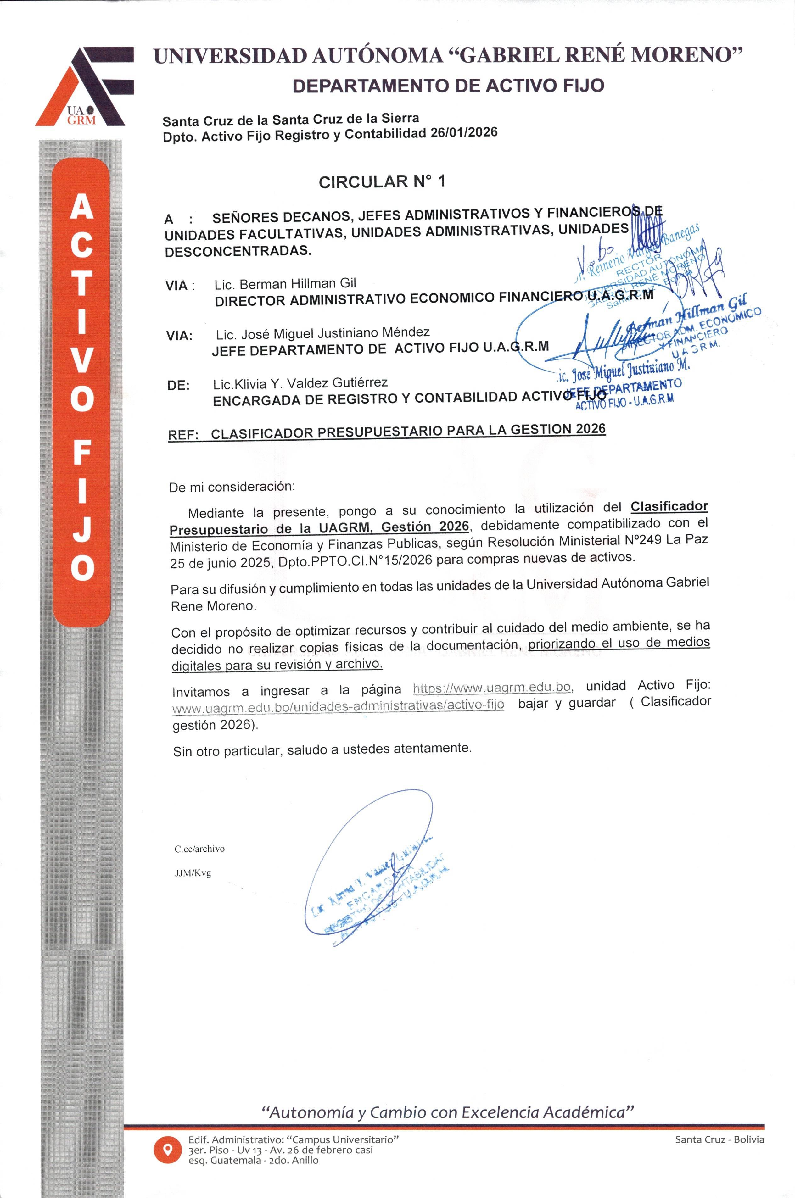 CLASIFICADOR PRESUPUESTARIO 2026