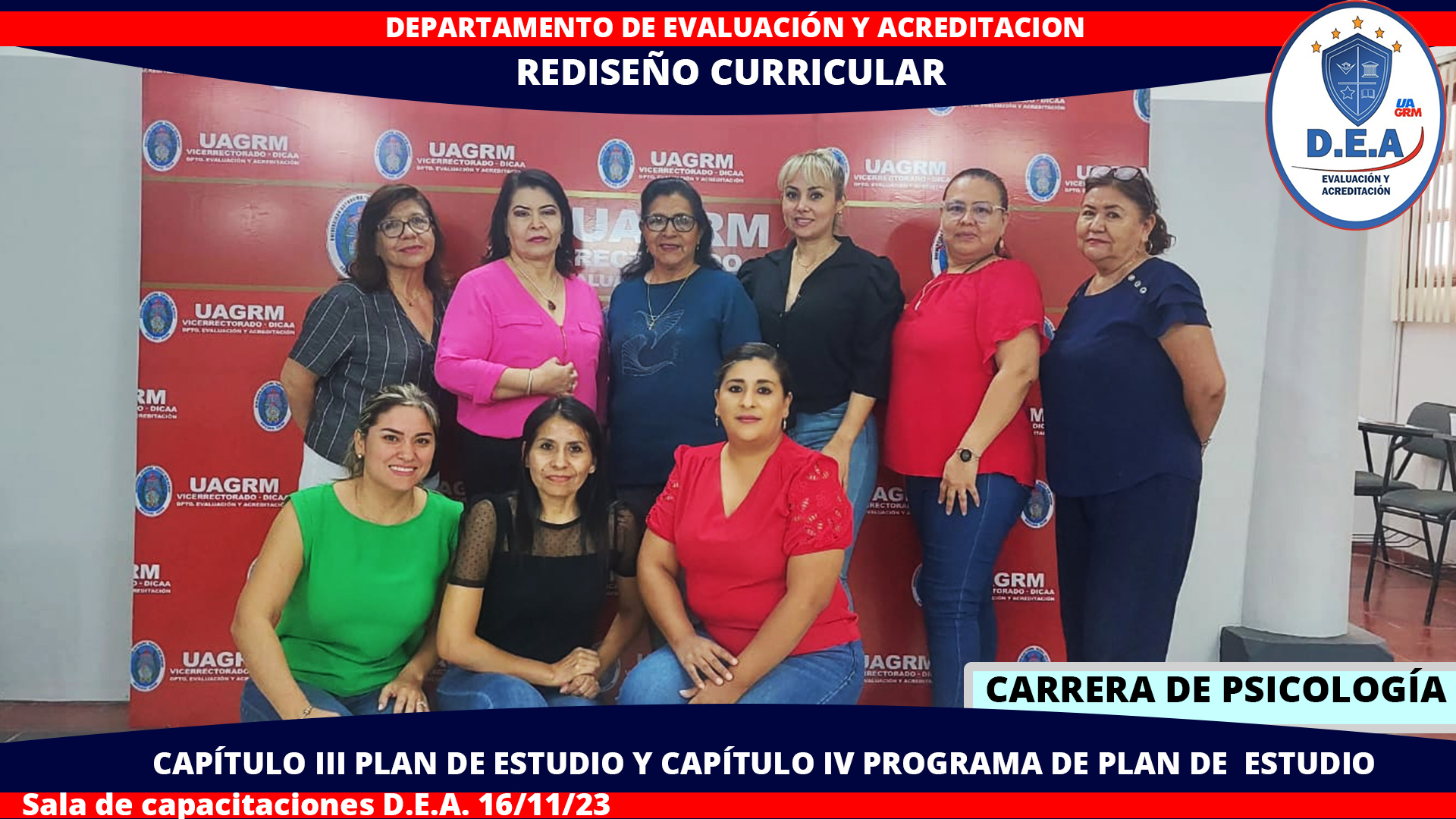 Capacitacion de Rediseño Curricular dentro del Programa de Formación Profesional por Competencia Carrera de Psicología