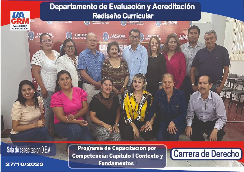 capacitacion de Rediseño Curricular dentro del Programa de Formación Profesional por Competencia Carrera de Derecho. Capitulo I: Contexto y Fundamentos