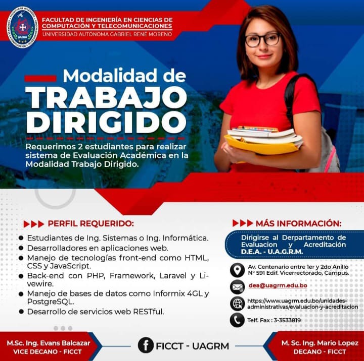 TRABAJO DIRIGIDO Departamento de Evaluación y Acreditación