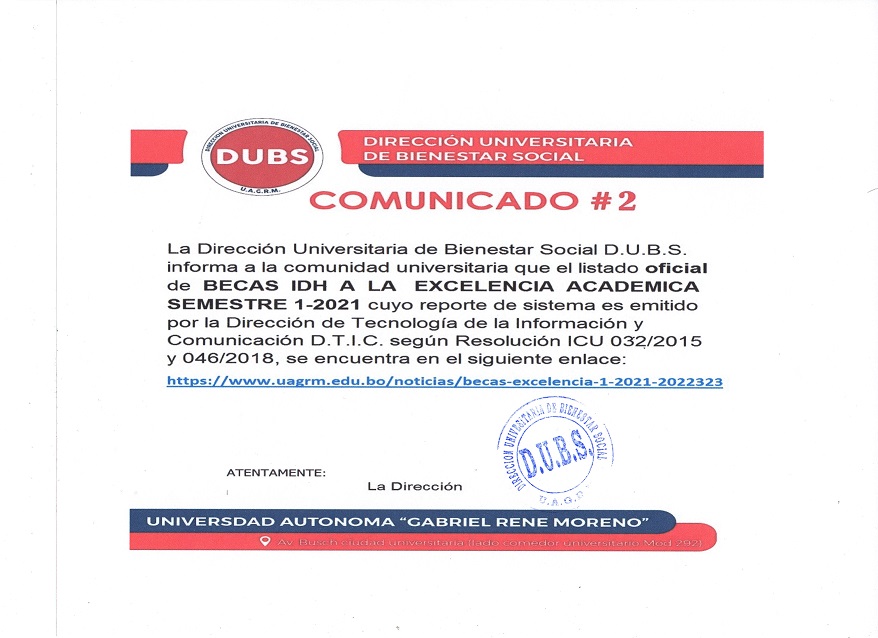 BECA IDH EXCELENCIA  SEMESTRE 1 - 2021