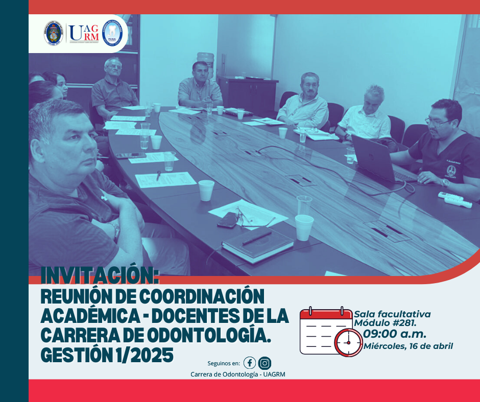 Odontología organiza Reunión de Coordinación Académica para Docentes.
