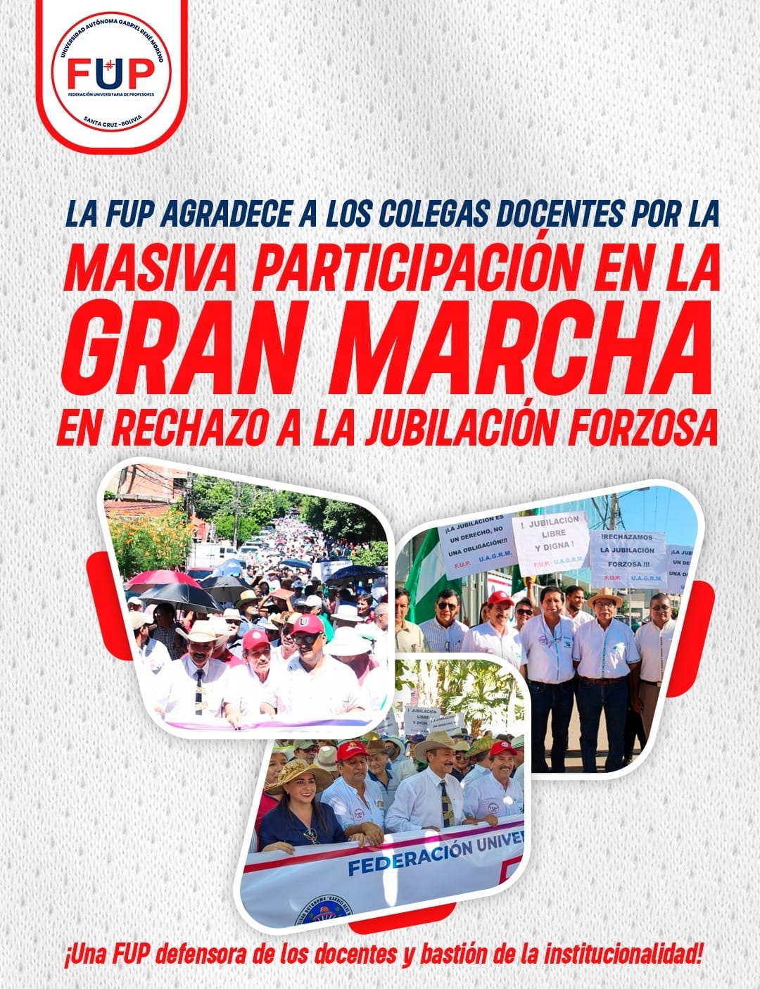 GRAN MARCHA EN CONTRA DE LA JUBILACIÓN FORZOSA