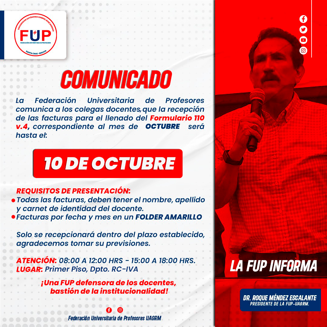 Recepción de Facturas para llenado de Formulario 110