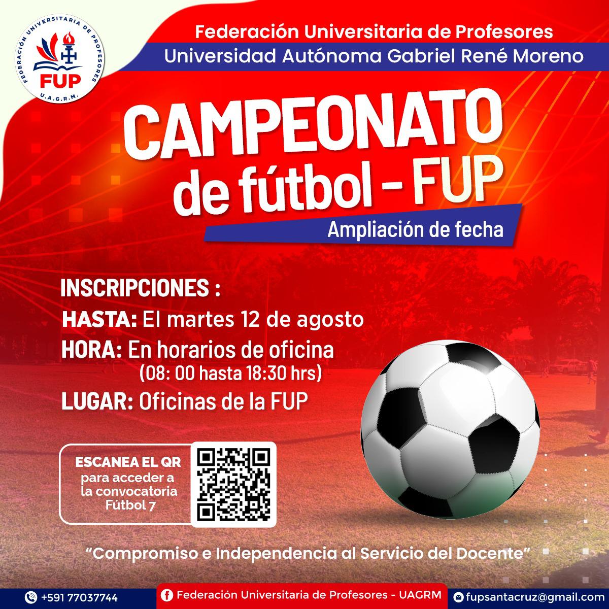 INSCRIPCIONES CAMPEONATO CLAUSURA DE FUTBOL 7