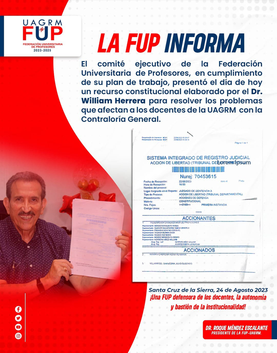 LA FUP INFORMA