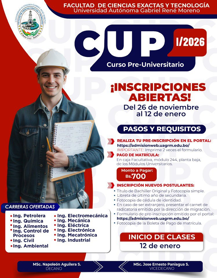 Convocatoria CUP Sem. I/2026
