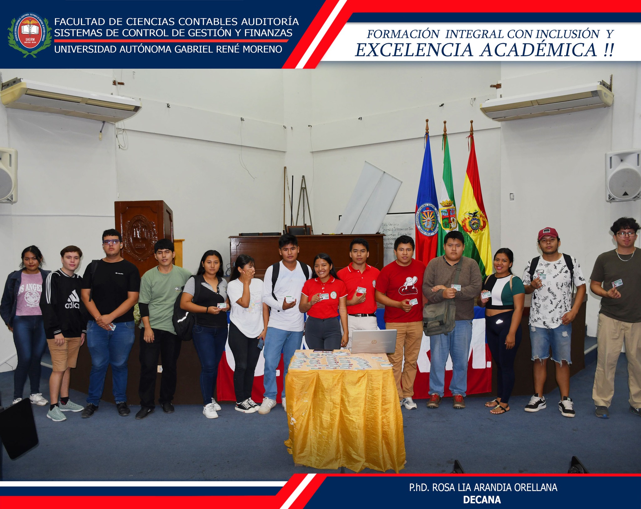 ENTREGA DE CARNET ESTUDIANTIL CENTRO INTERNO DE LA CARRERA CONTADURIA PUBLICA E INFORMACION Y CONTROL DE GESTION DE LA FACULTAD DE CIENCIAS CONTABLES DE LA U.A.G.R.M.