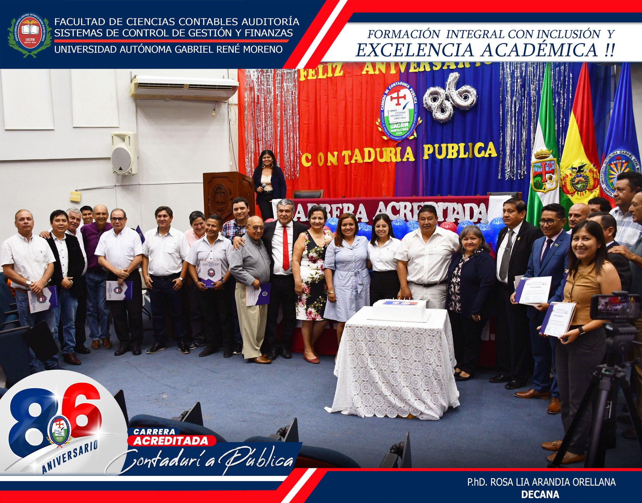 ANIVERSARIO Nº 86 DE LA CARRERA CONTADURIA PÚBLICA DE LA FACULTAD DE CIENCIAS CONTABLES
