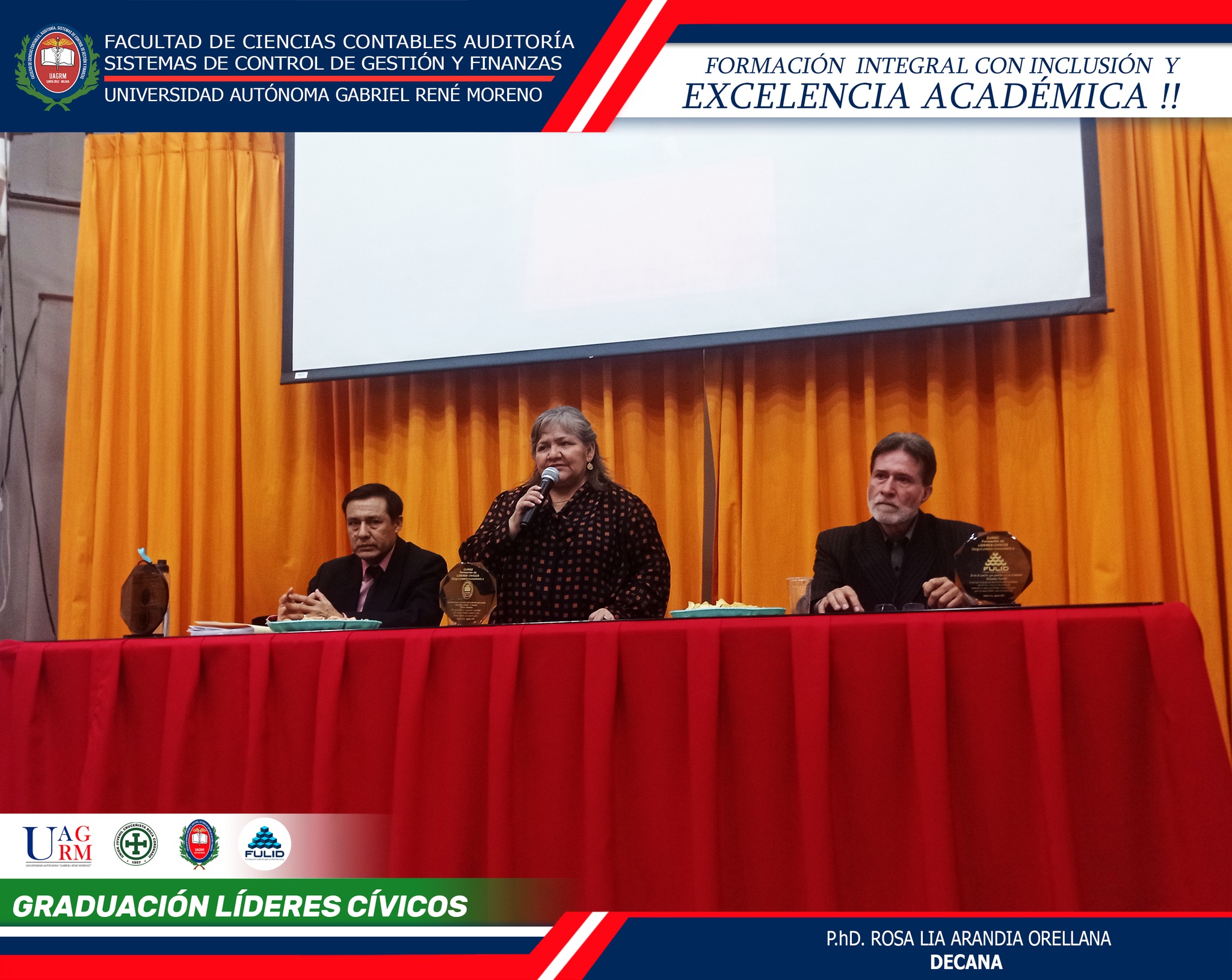 GRADUACION DE LOS EGRESADOS APROBADOS DE LOS CURSOS DE LOS LIDERES CIVICOS DE LA FUNDACION LIDERES POR LA DEMOCRACIA (FULID)
