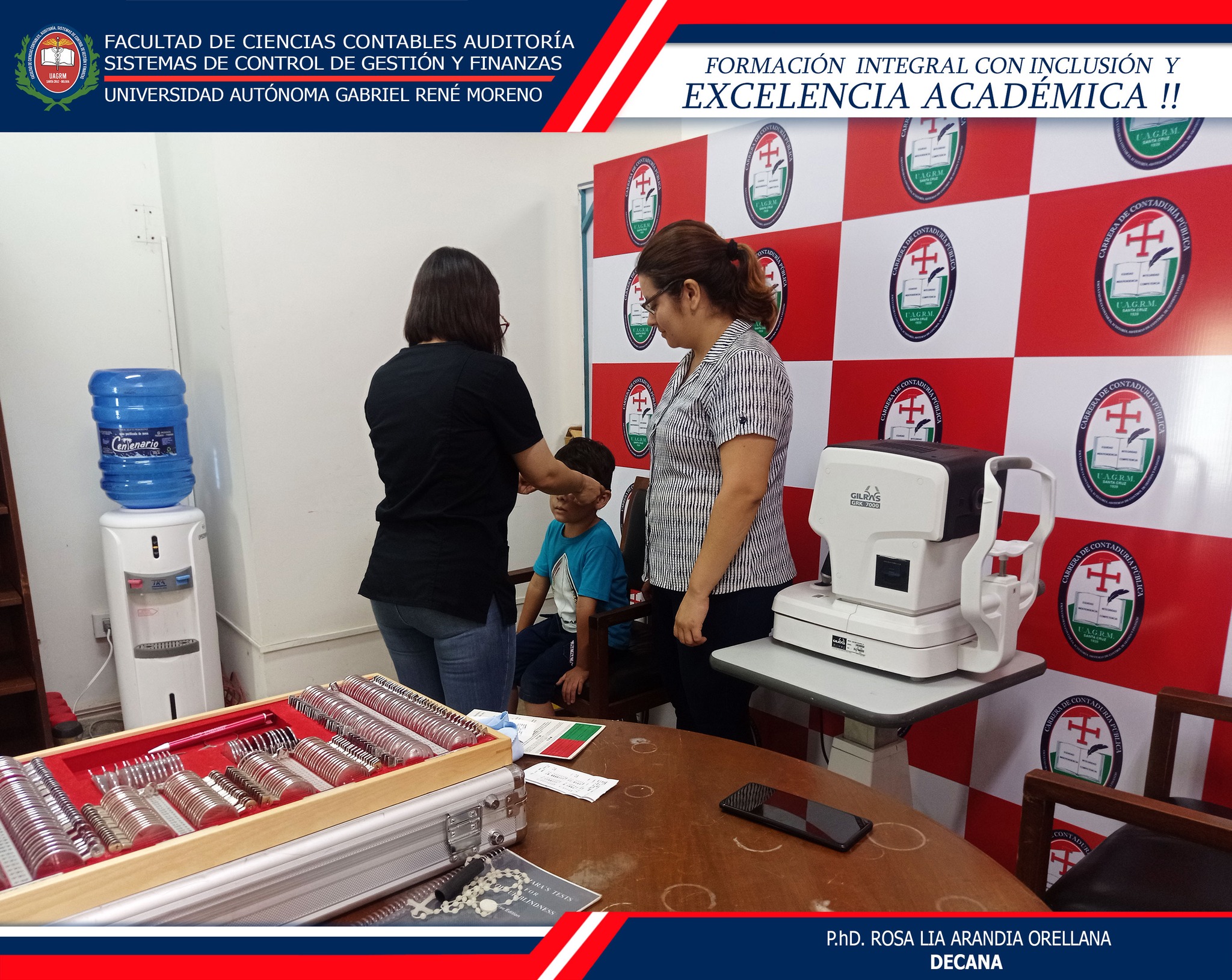 JORNADA DE SALUD VISUAL GRATUITA ORGANIZADO POR LA FACUTAD DE CIENCIAS CONTABLES Y LA OPTICA R Y M