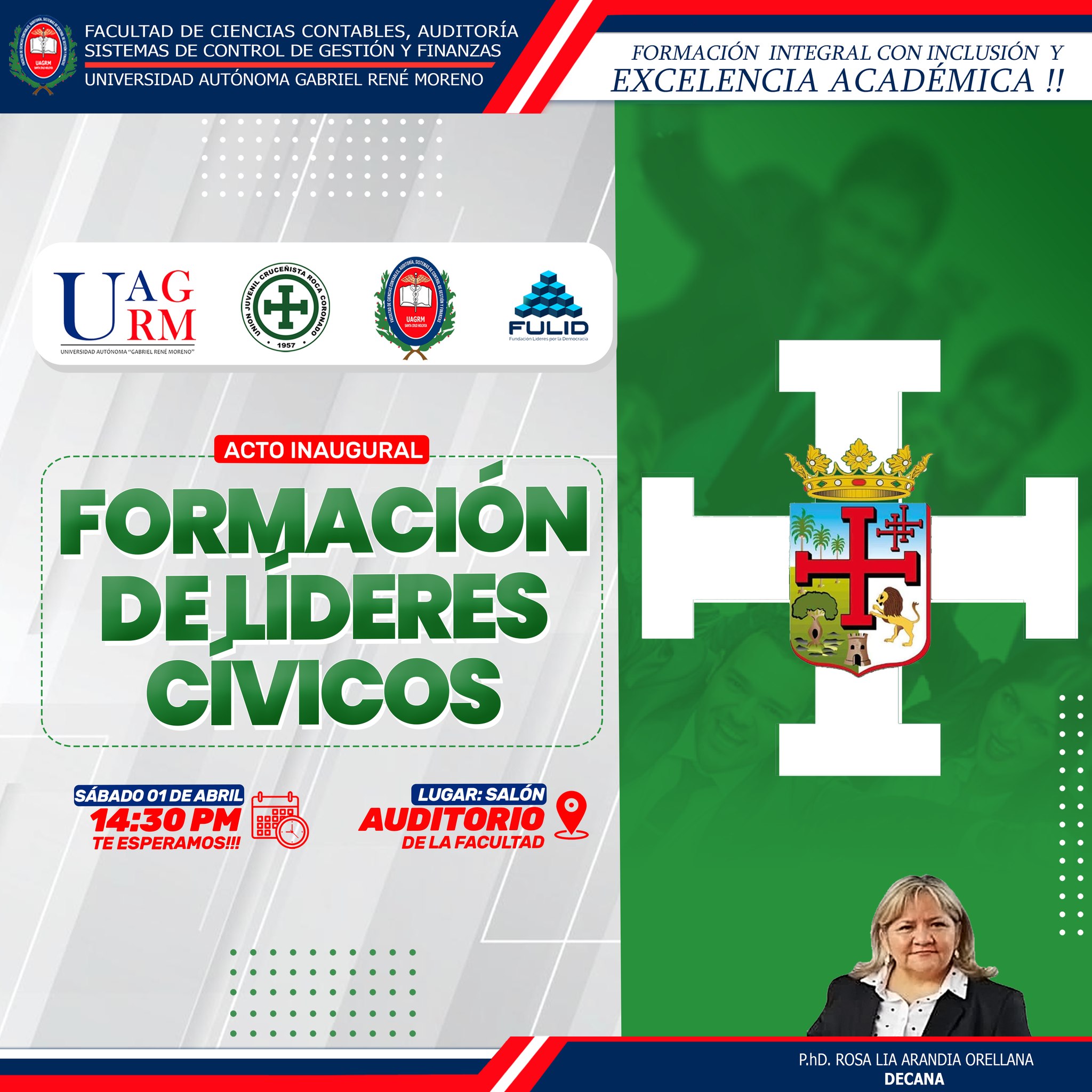 Desarrollo de los cursos de Formación de Líderes Cívicos en la Facultad de Ciencias Contables, Auditoría, Sistemas de Control de Gestión y Finanzas