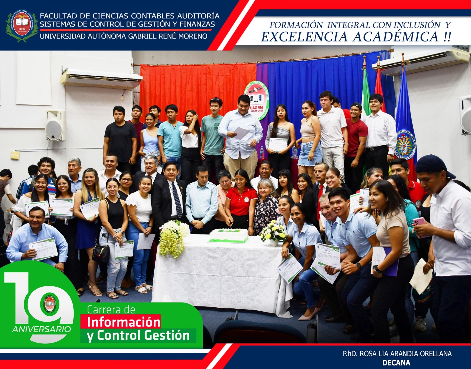 ANIVERSARIO Nº 19 DE LA CARRERA INFORMACION Y CONTROL DE GESTION DE LA FACULTAD DE CIENCIAS CONTABLES.
