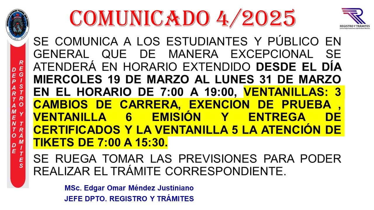 HORARIO EXTENDIDO