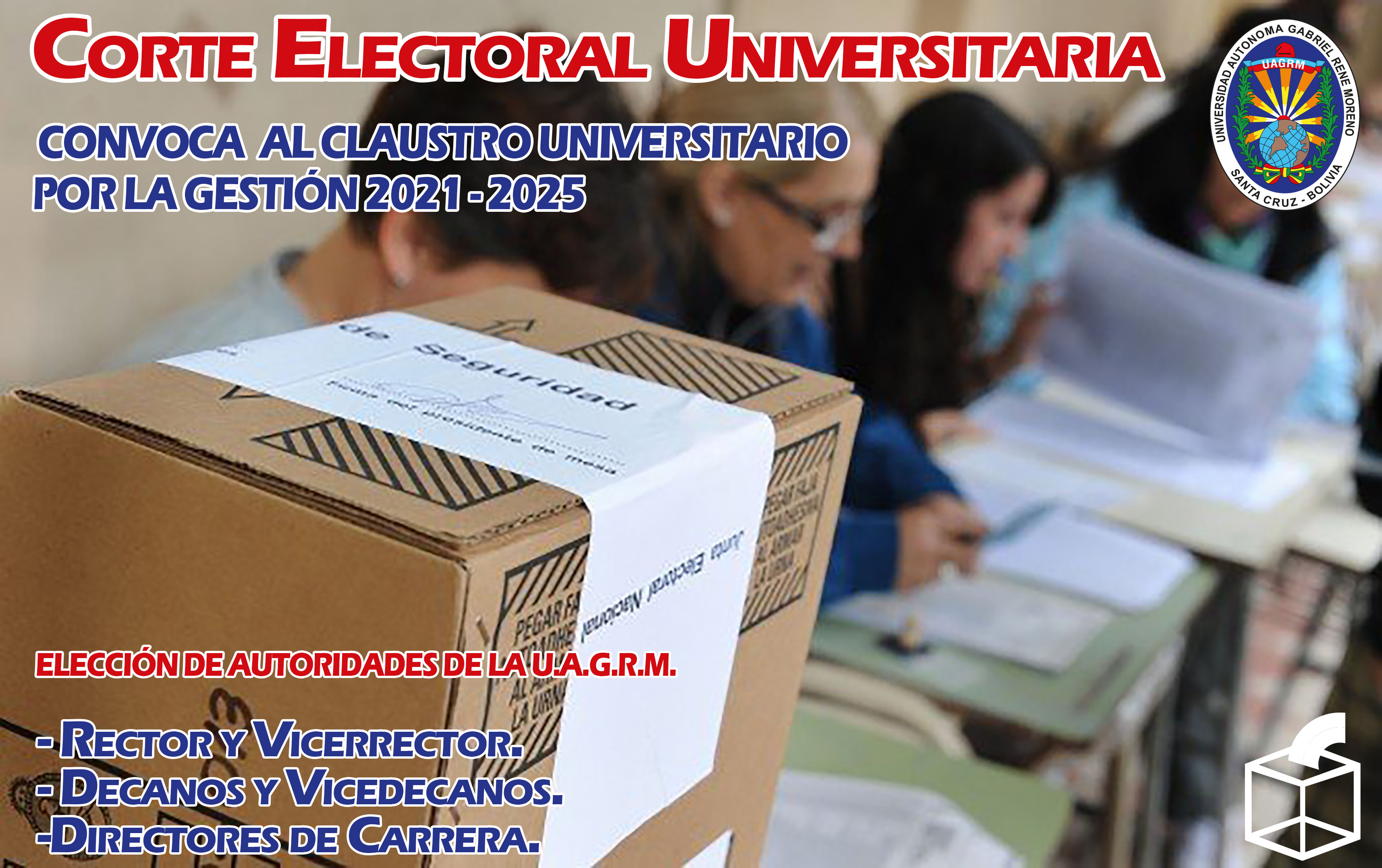 CONVOCATORIA 01-2021 AL CLAUSTRO UNIVERSITARIO GESTIÓN 2021 – 2025