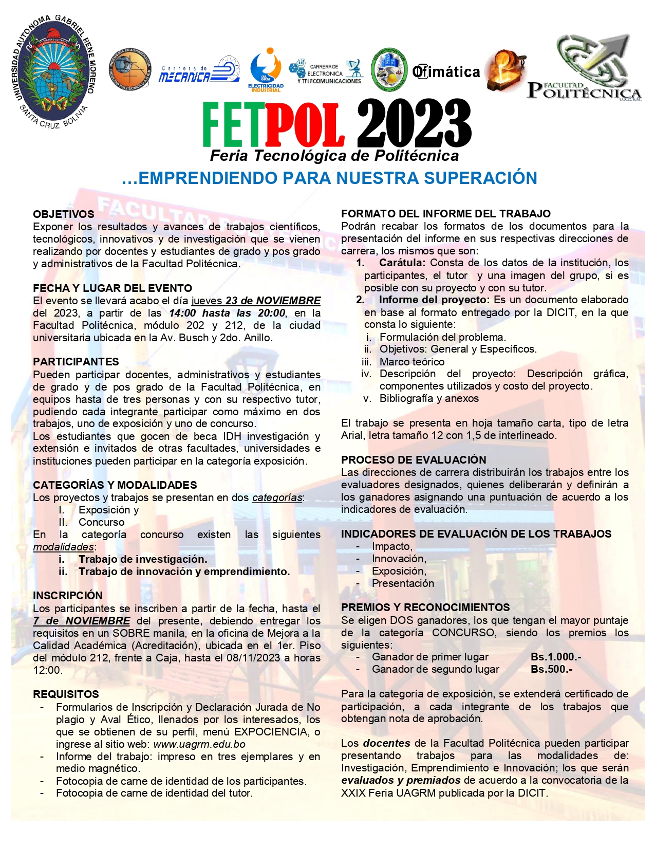 Feria Tecnológica De La Politécnica - FETPOL 2023