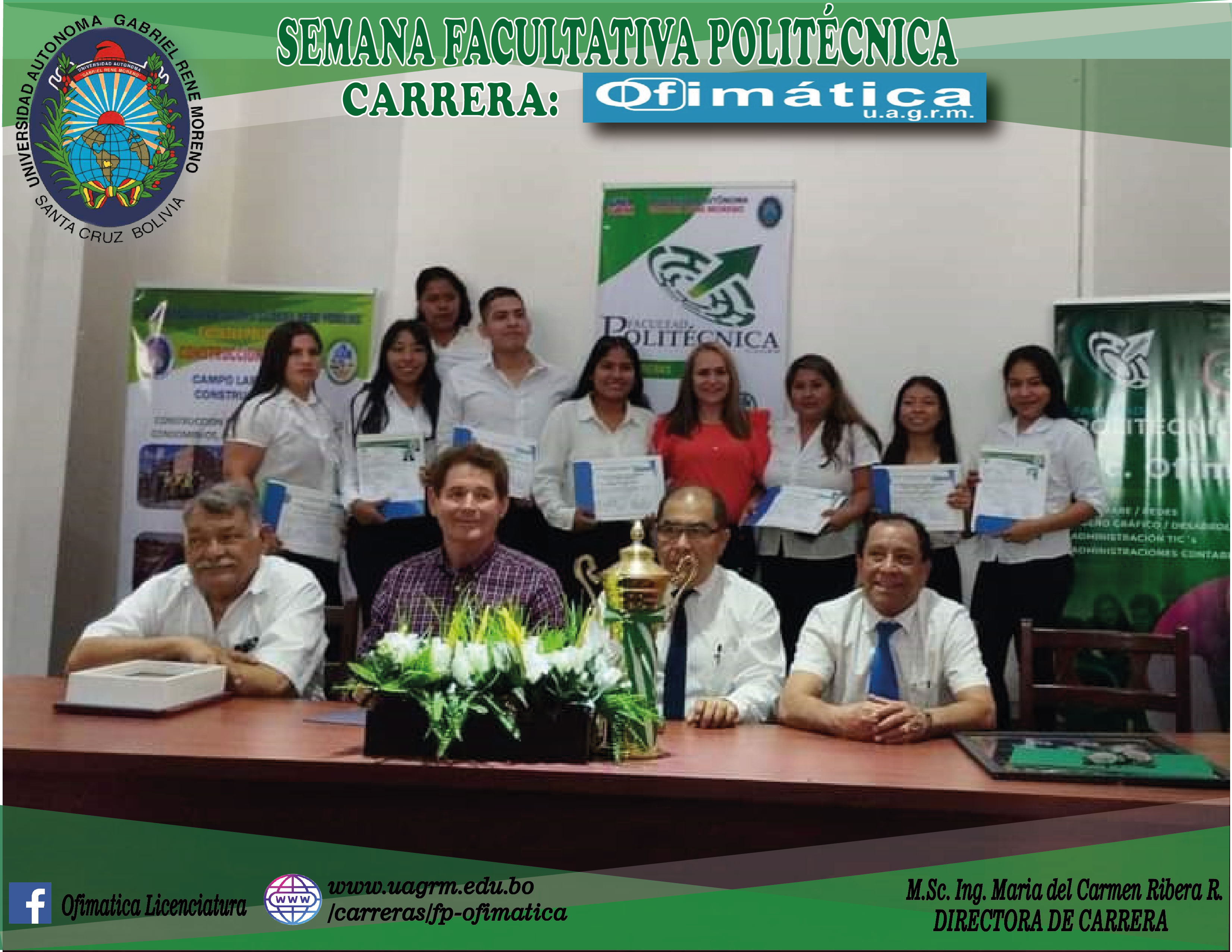 SEMANA FACULTATIVA: ACTO DE RECONOCIMIENTO DE GRADUACIÓN DE LA CARRERA DE LICENCIATURA EN OFIMÁTICA