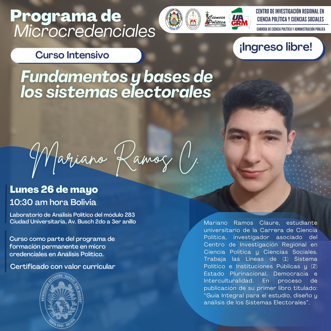 Curso Intensivo: Fundamentos y bases de los sistemas electorales