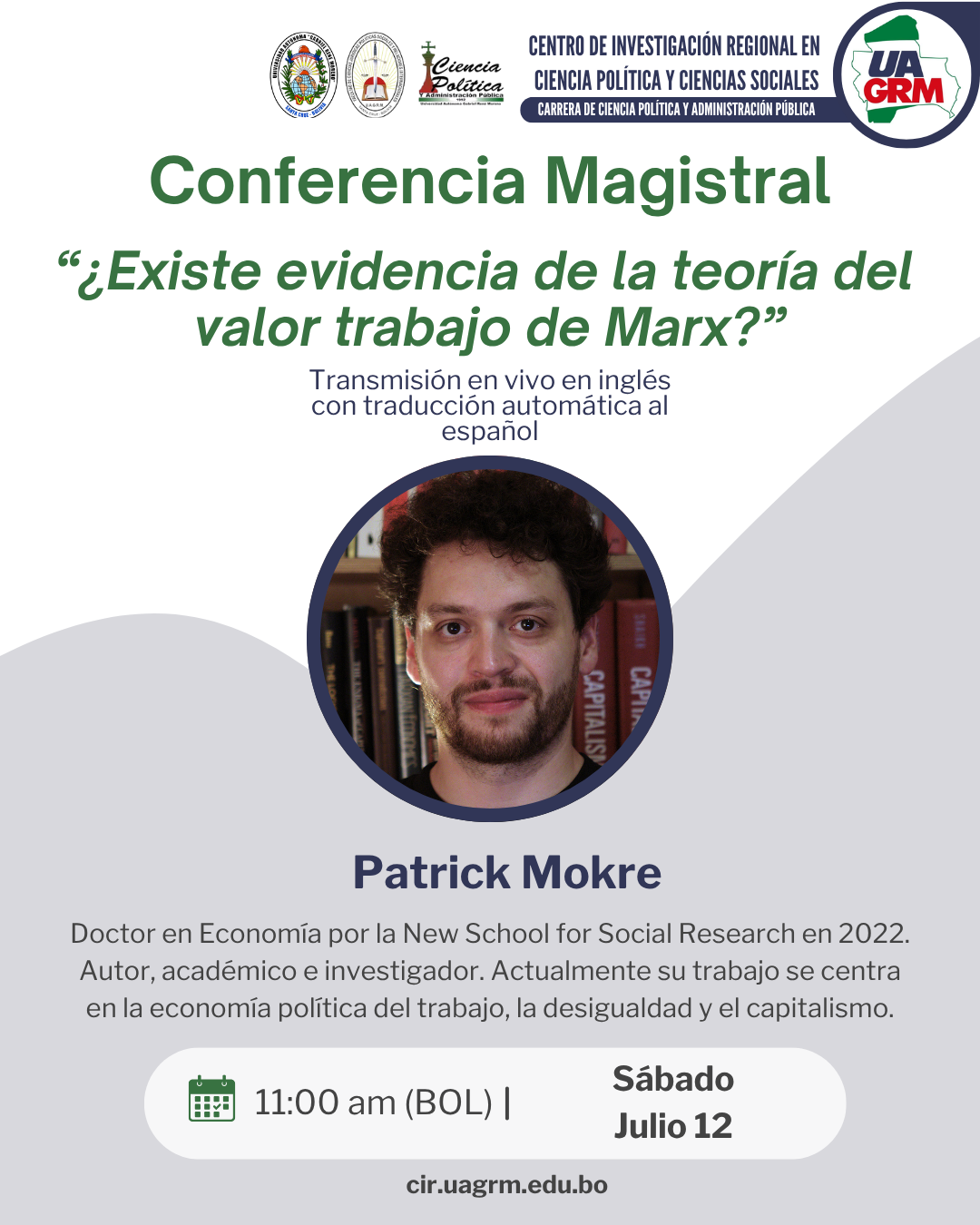 CONFERENCIA MAGISTRAL INTERNACIONAL DR. PATRICK MOKRE