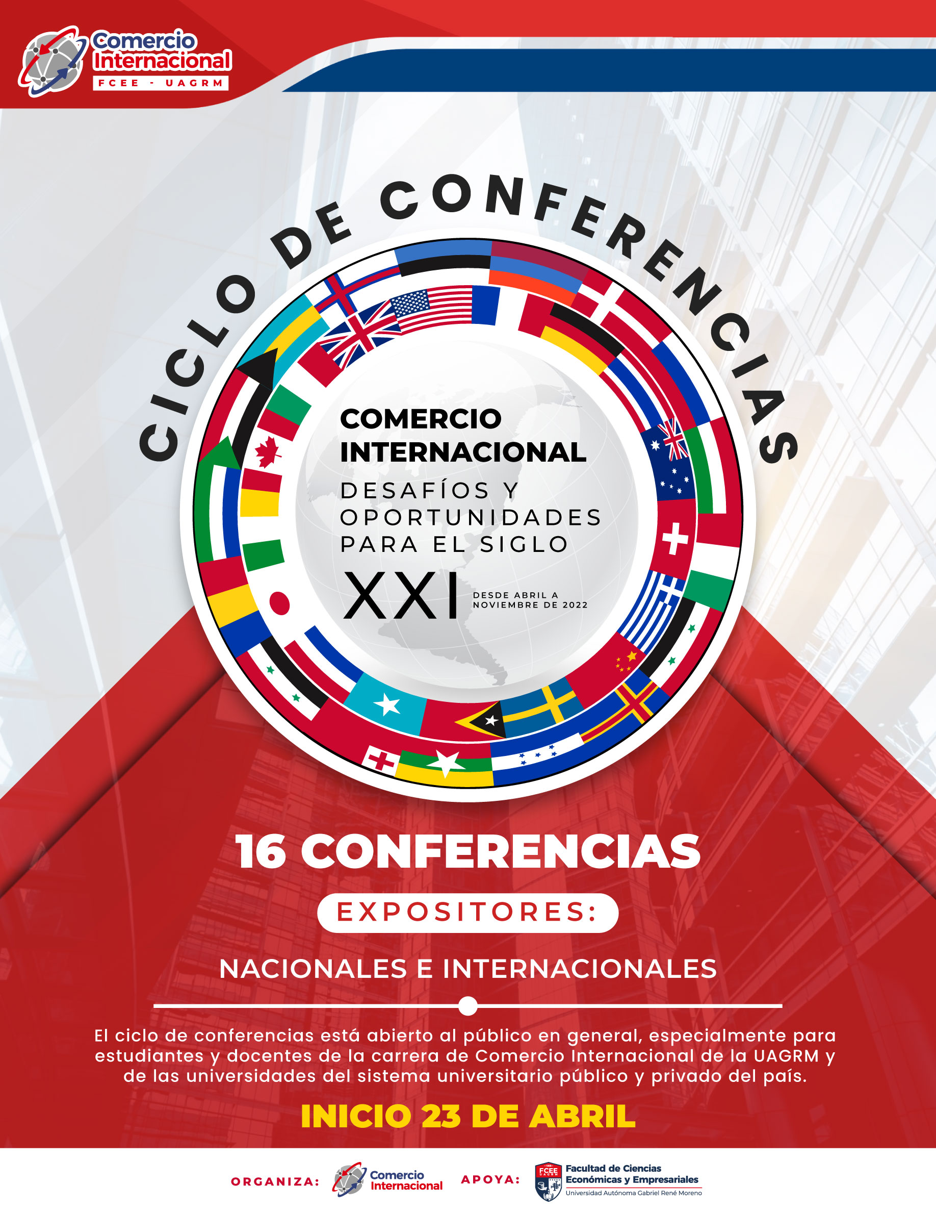 𝑪𝒊𝒄𝒍𝒐 𝒅𝒆 𝑪𝒐𝒏𝒇𝒆𝒓𝒆𝒏𝒄𝒊𝒂𝒔: “𝑬𝒍 𝑪𝒐𝒎𝒆𝒓𝒄𝒊𝒐 𝑰𝒏𝒕𝒆𝒓𝒏𝒂𝒄𝒊𝒐𝒏𝒂𝒍: 𝑶𝒑𝒐𝒓𝒕𝒖𝒏𝒊𝒅𝒂𝒅𝒆𝒔 𝒚 𝑫𝒆𝒔𝒂𝒇í𝒐𝒔 𝒆𝒏 𝒆𝒍 𝑺𝒊𝒈𝒍𝒐 𝑿𝑿𝑰”